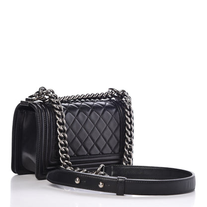 Chanel Lambskin Quilted Small Boy Flap Black 3 of 7