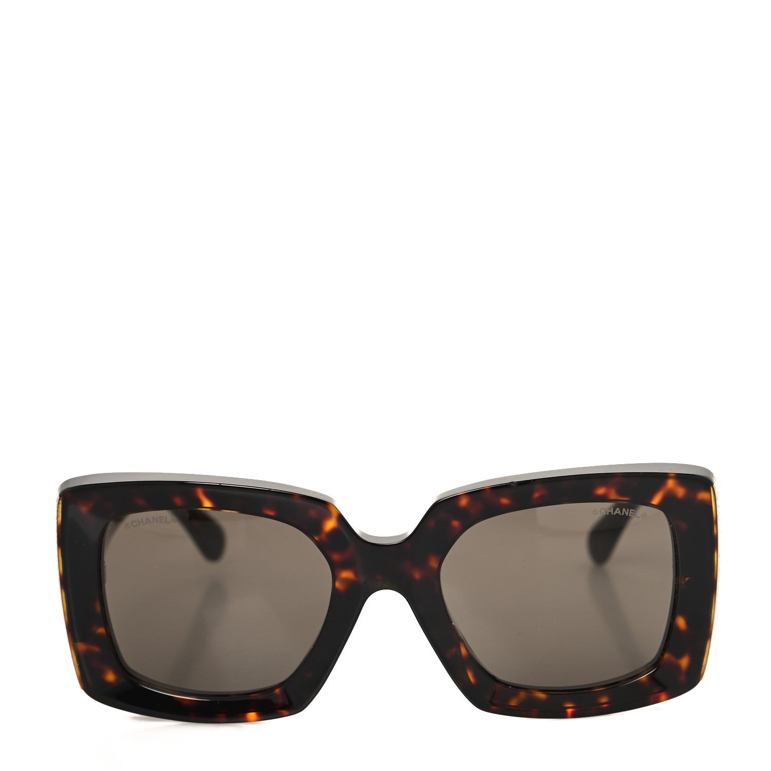 Chanel Acetate Rectangle Sunglasses 5435-A Tortoise 2 of 7