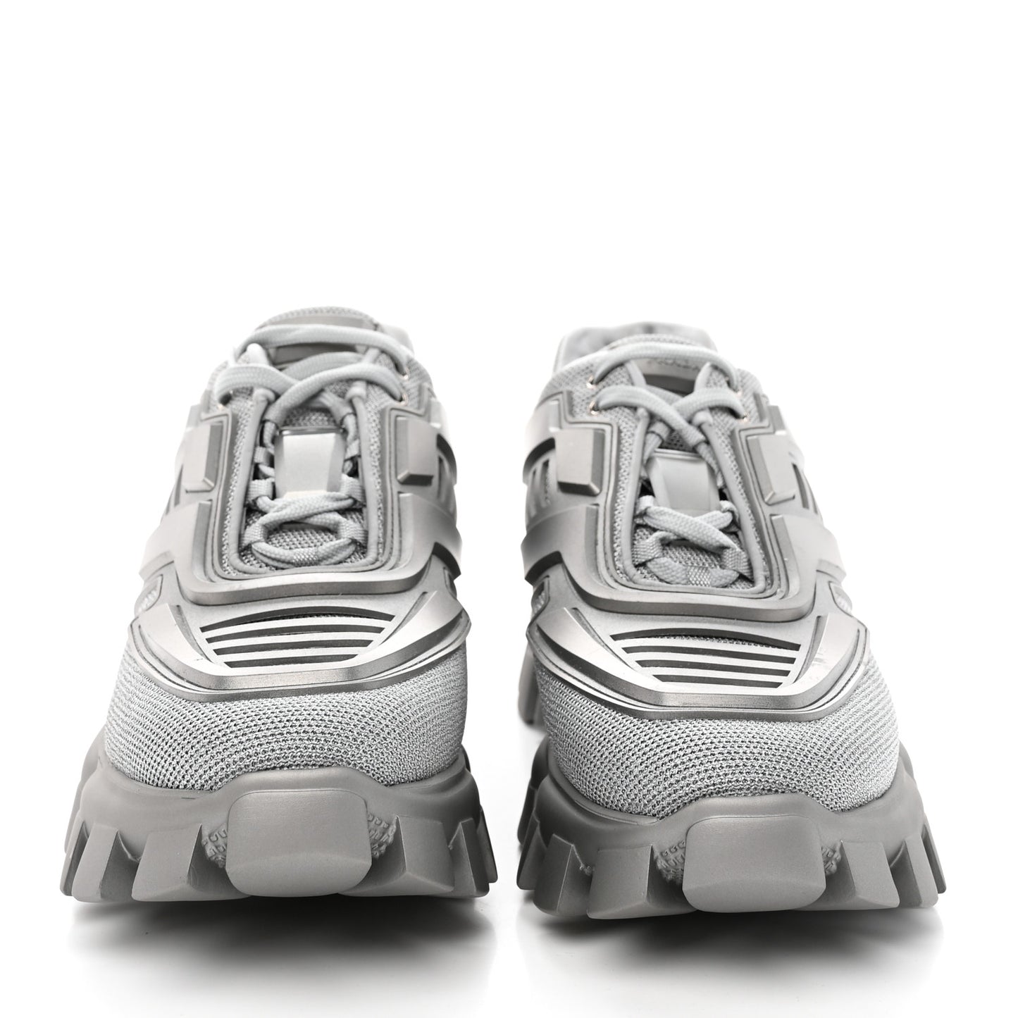 Rubber Technical Knit Fabric Cloudbust Thunder Sneakers 40 Argento