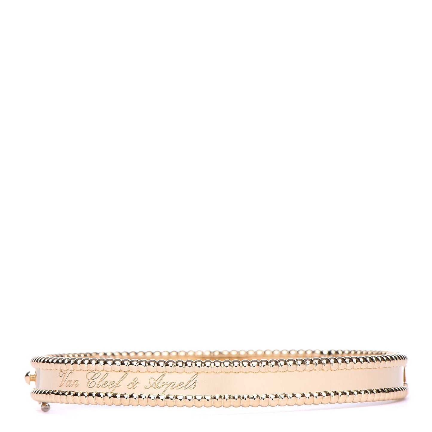 18K Yellow Gold Perlee Signature Bangle Bracelet L
