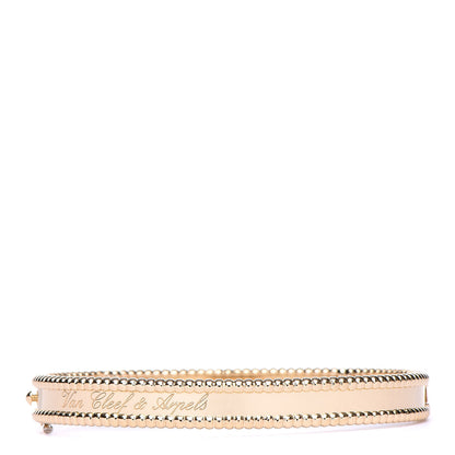 Van Cleef & Arpels 18K Yellow Gold Perlee Signature Bangle Bracelet L 1 of 5