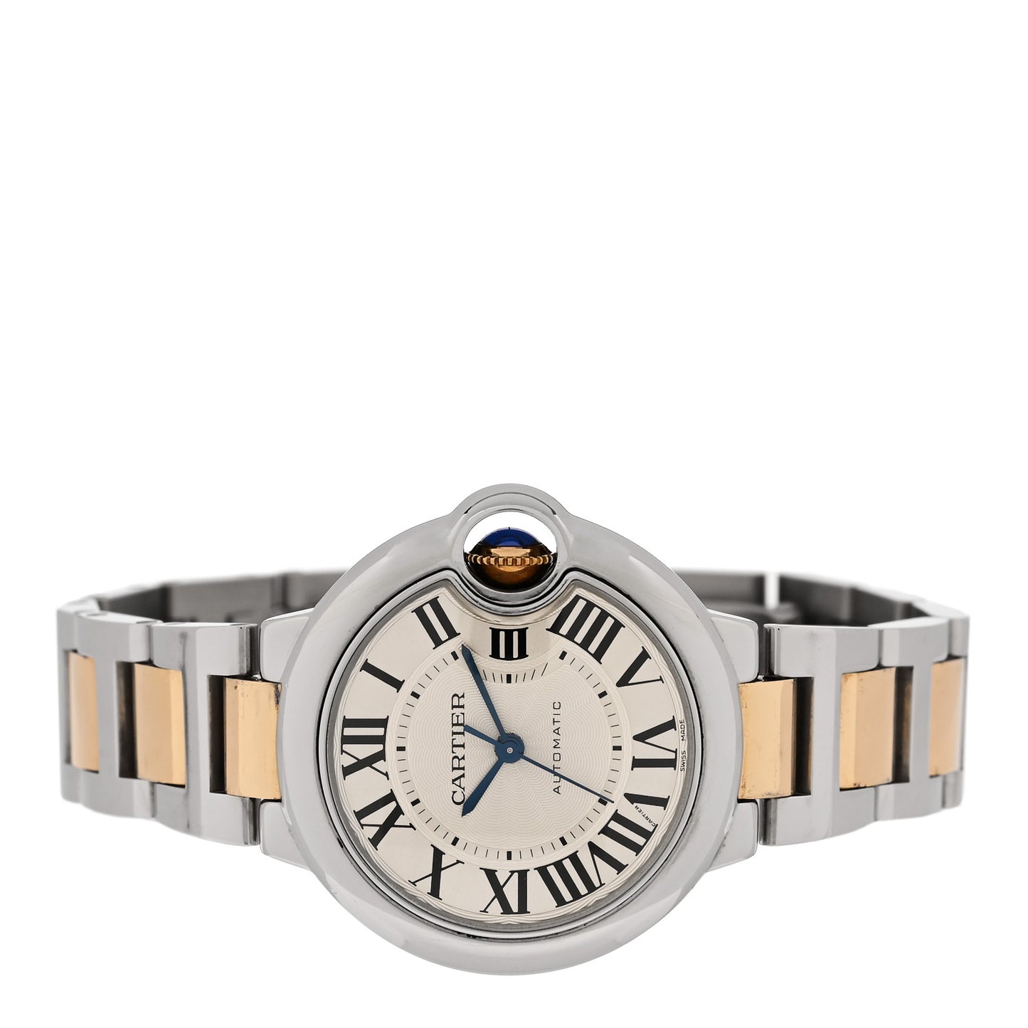 Stainless Steel 18K Yellow Gold 33mm Ballon Bleu De Cartier Automatic Watch