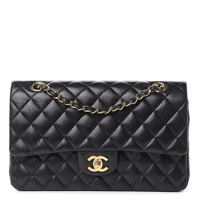 Chanel Lambskin Quilted Medium Double Flap Black 1 of 20