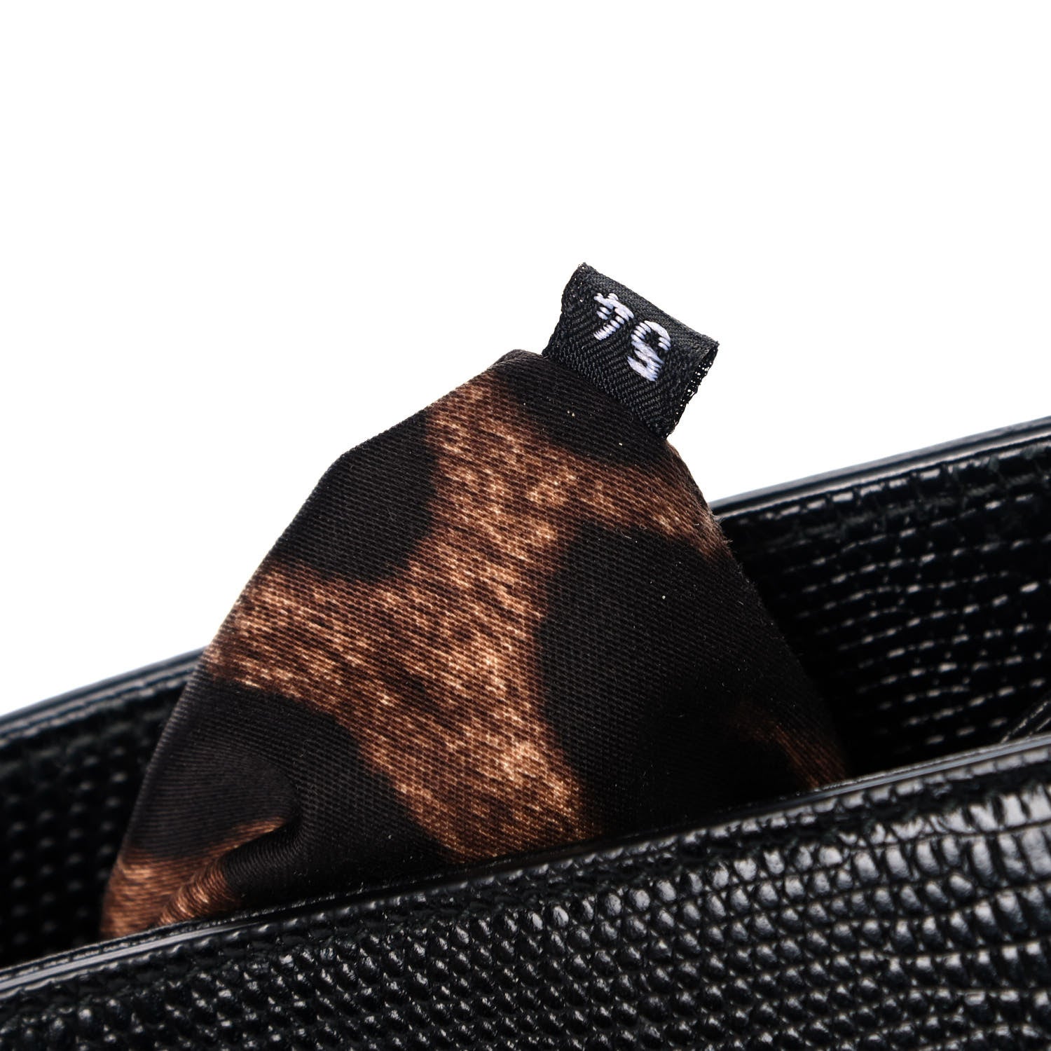 Dolce & Gabbana Lizard Calfskin Embossed Medium Monica Top Handle Bag Black 7 of 12
