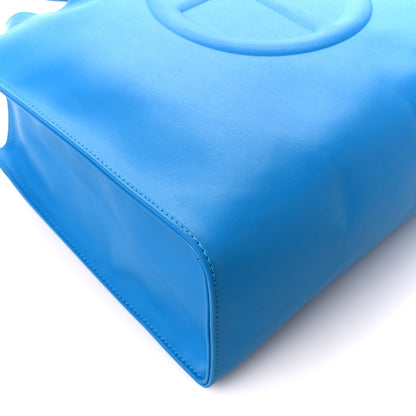 Telfar Vegan Leather Medium Shopping Bag Cyan 9 of 10