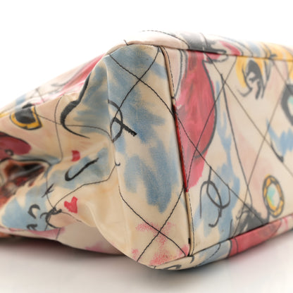 Chanel Coated Canvas XL Graffiti Tote Beige 9 of 13