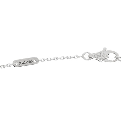 Van Cleef & Arpels 18K White Gold Diamond Mini Frivole Pendant Necklace 4 of 6