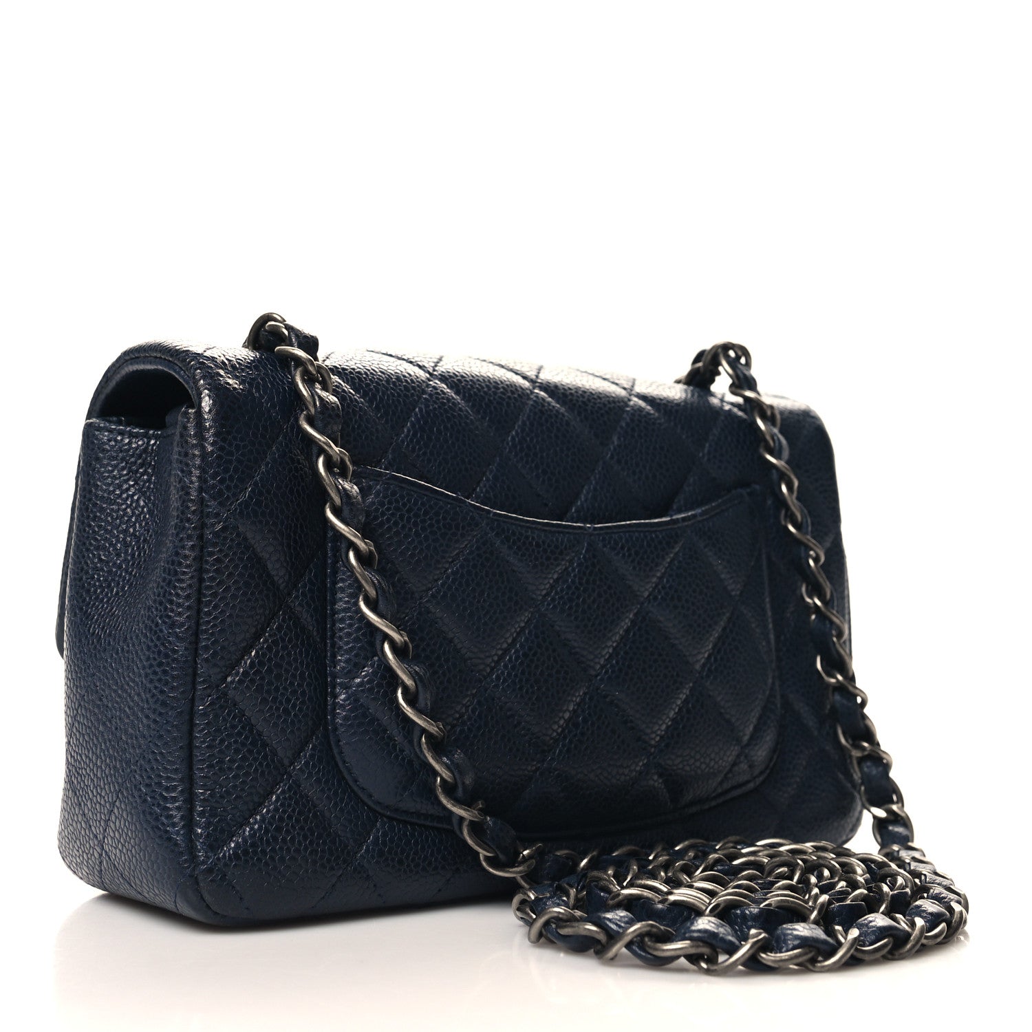 Chanel Caviar Quilted Mini Rectangular Flap Navy 3 of 10