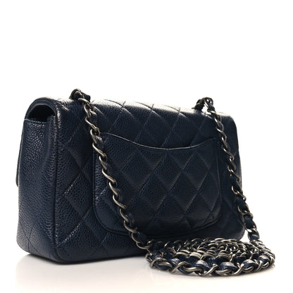 Chanel Caviar Quilted Mini Rectangular Flap Navy 3 of 10