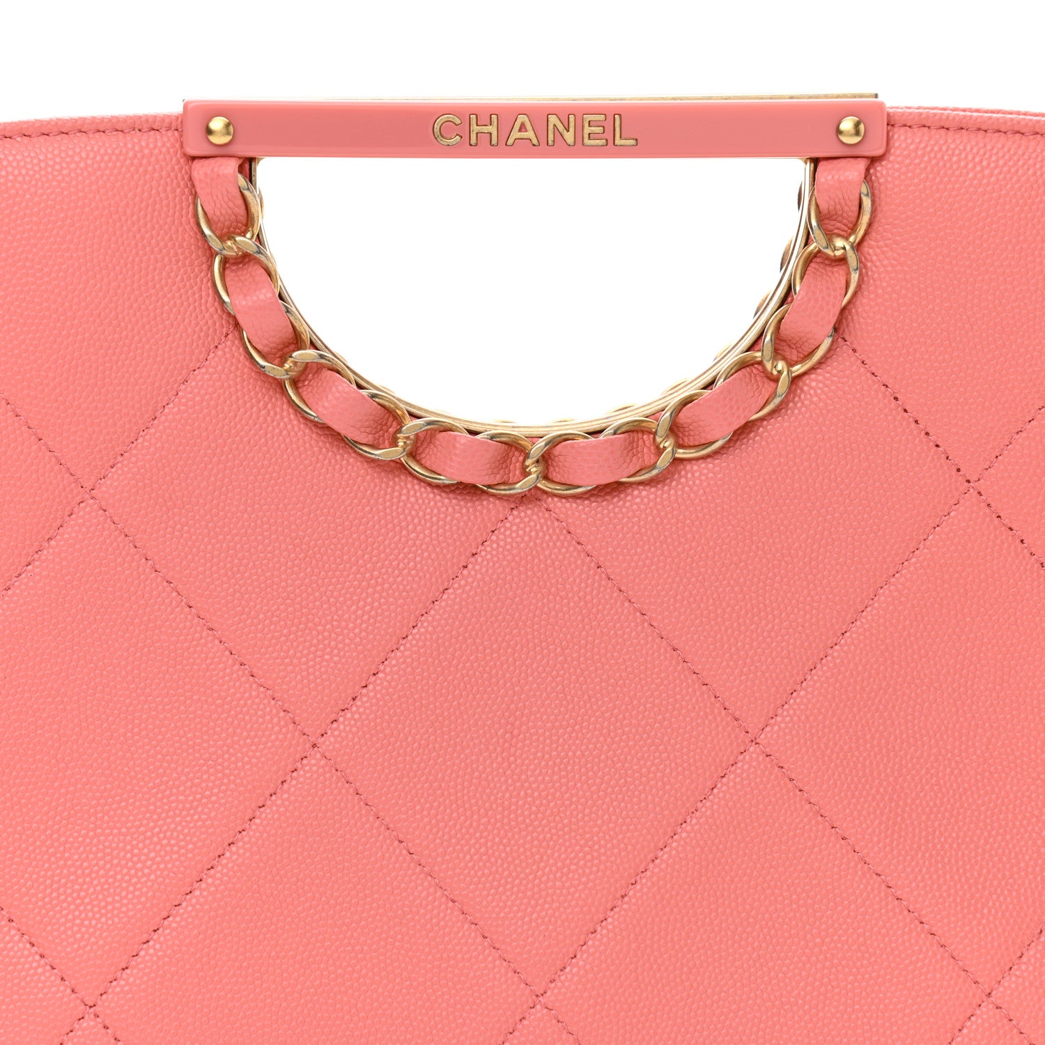 Chanel Caviar Quilted A Real Catch Clutch Pink 8 of 10