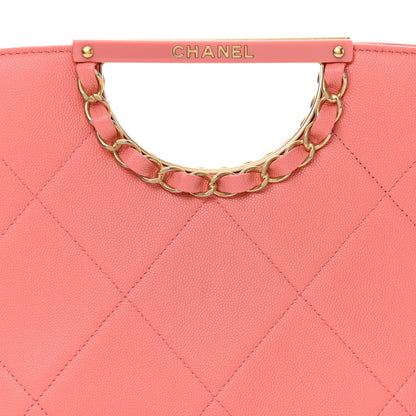 Chanel Caviar Quilted A Real Catch Clutch Pink 8 of 10