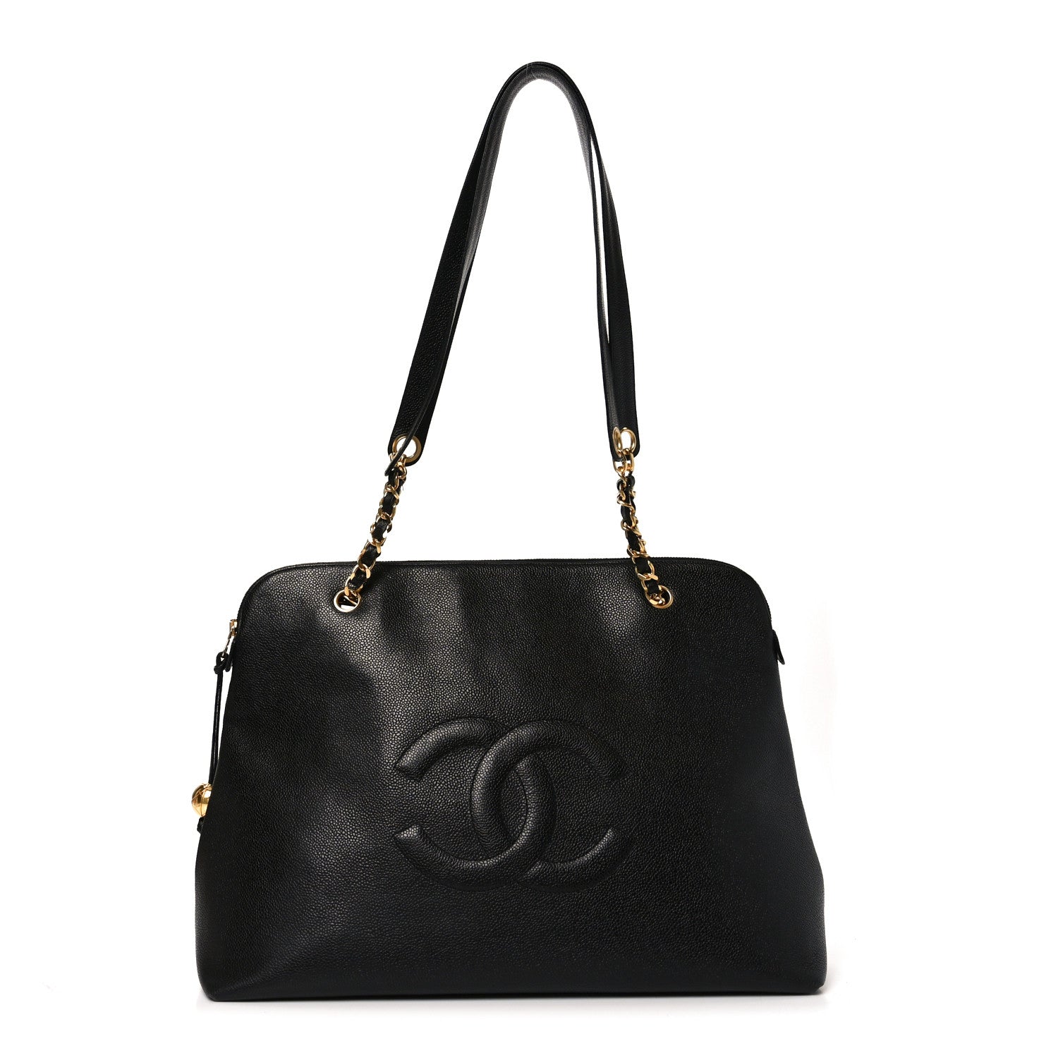 Chanel Caviar Large CC Shoulder Bag Black 1 of 10