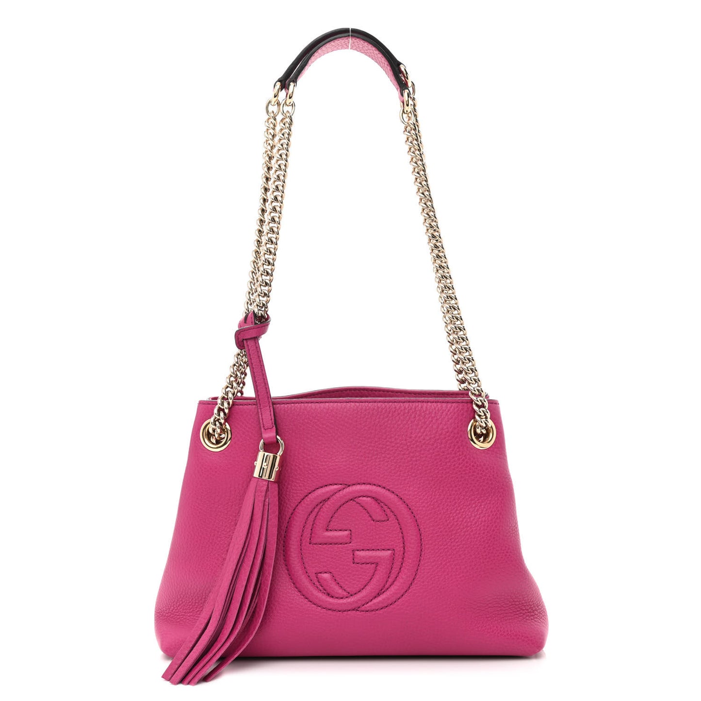 Cellarius Calfskin Small Soho Chain Shoulder Bag Bright Bouganville