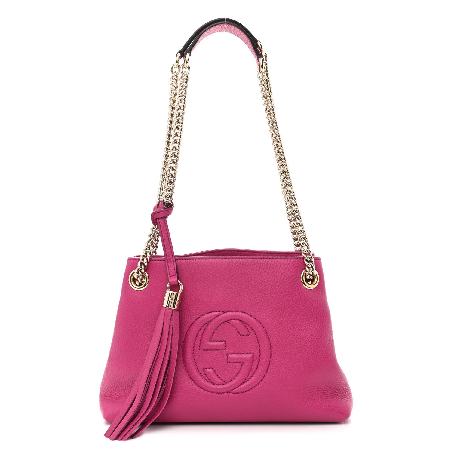 Gucci Cellarius Calfskin Small Soho Chain Shoulder Bag Bright Bouganville 1 of 11