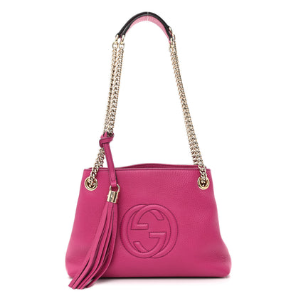 Gucci Cellarius Calfskin Small Soho Chain Shoulder Bag Bright Bouganville 1 of 11