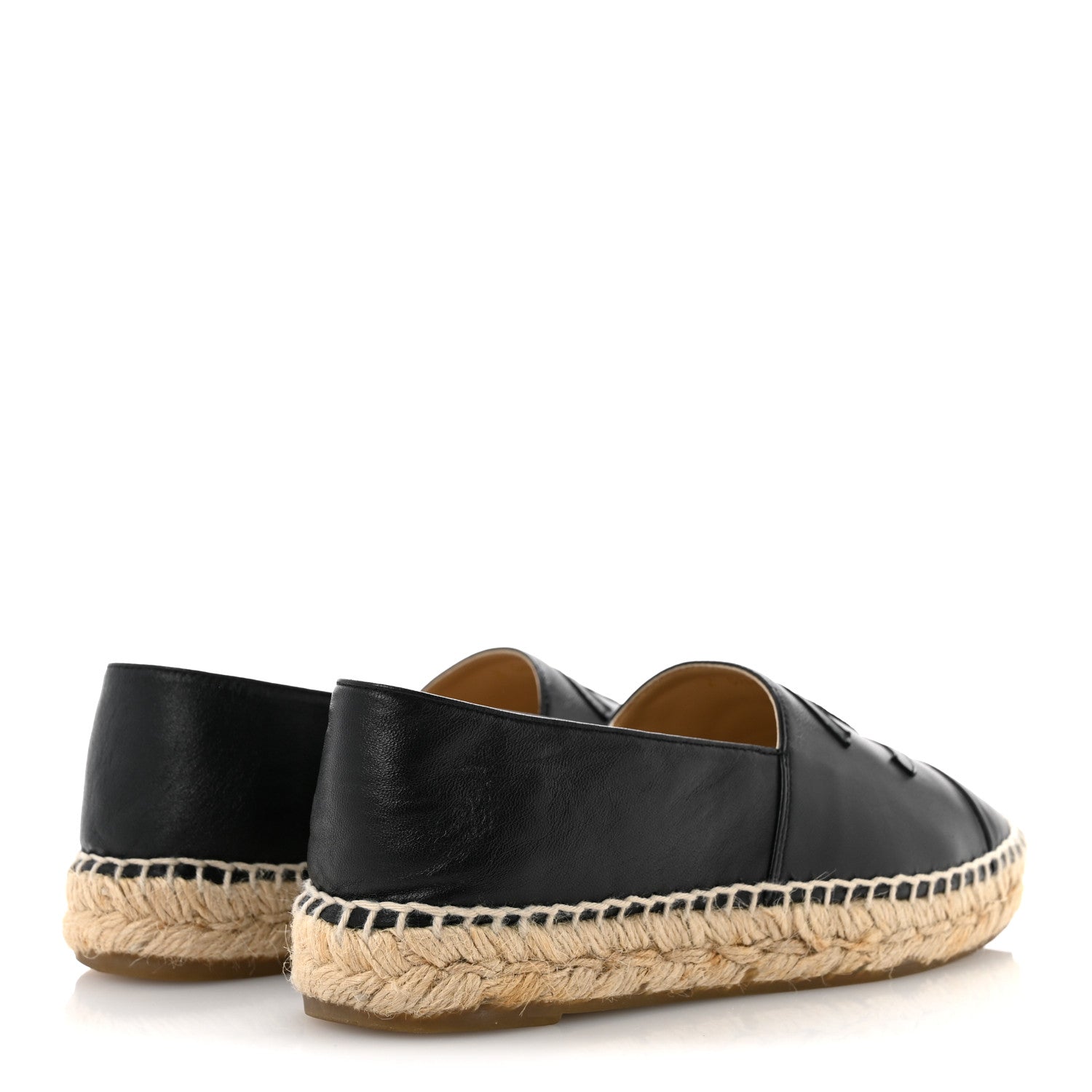 Chanel Lambskin CC Espadrilles 36 Black 5 of 9