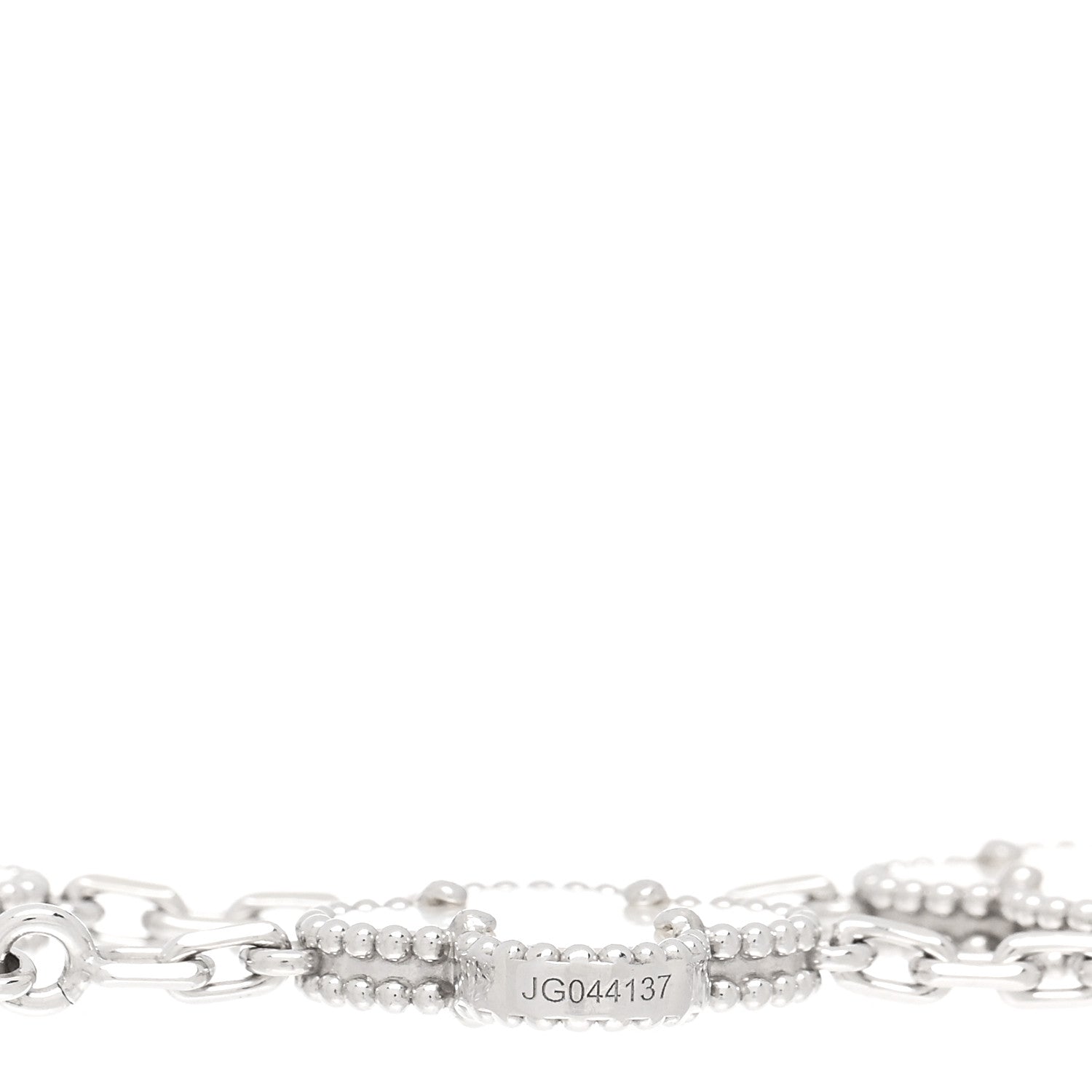 Van Cleef & Arpels 18K White Gold Mother of Pearl 5 Motifs Vintage Alhambra Bracelet 3 of 5