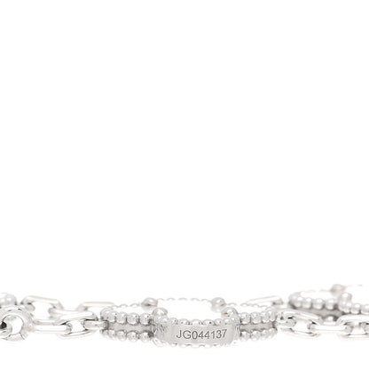 Van Cleef & Arpels 18K White Gold Mother of Pearl 5 Motifs Vintage Alhambra Bracelet 3 of 5