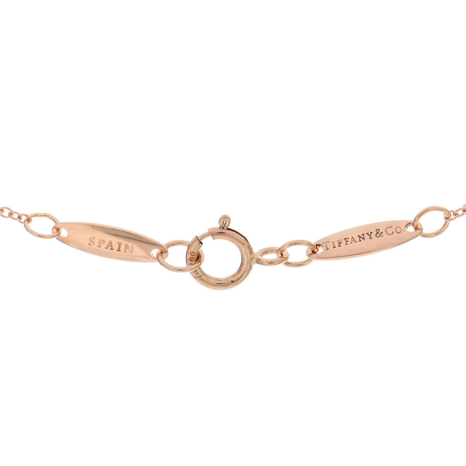 Tiffany 18K Rose Gold 6.5mm Elsa Peretti Bean Pendant Necklace 4 of 5