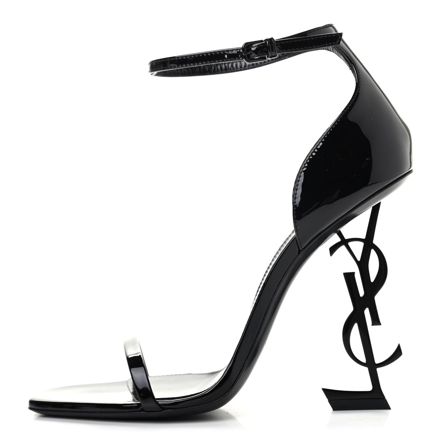 Patent Calfskin Opyum 110 Sandals 39 Black