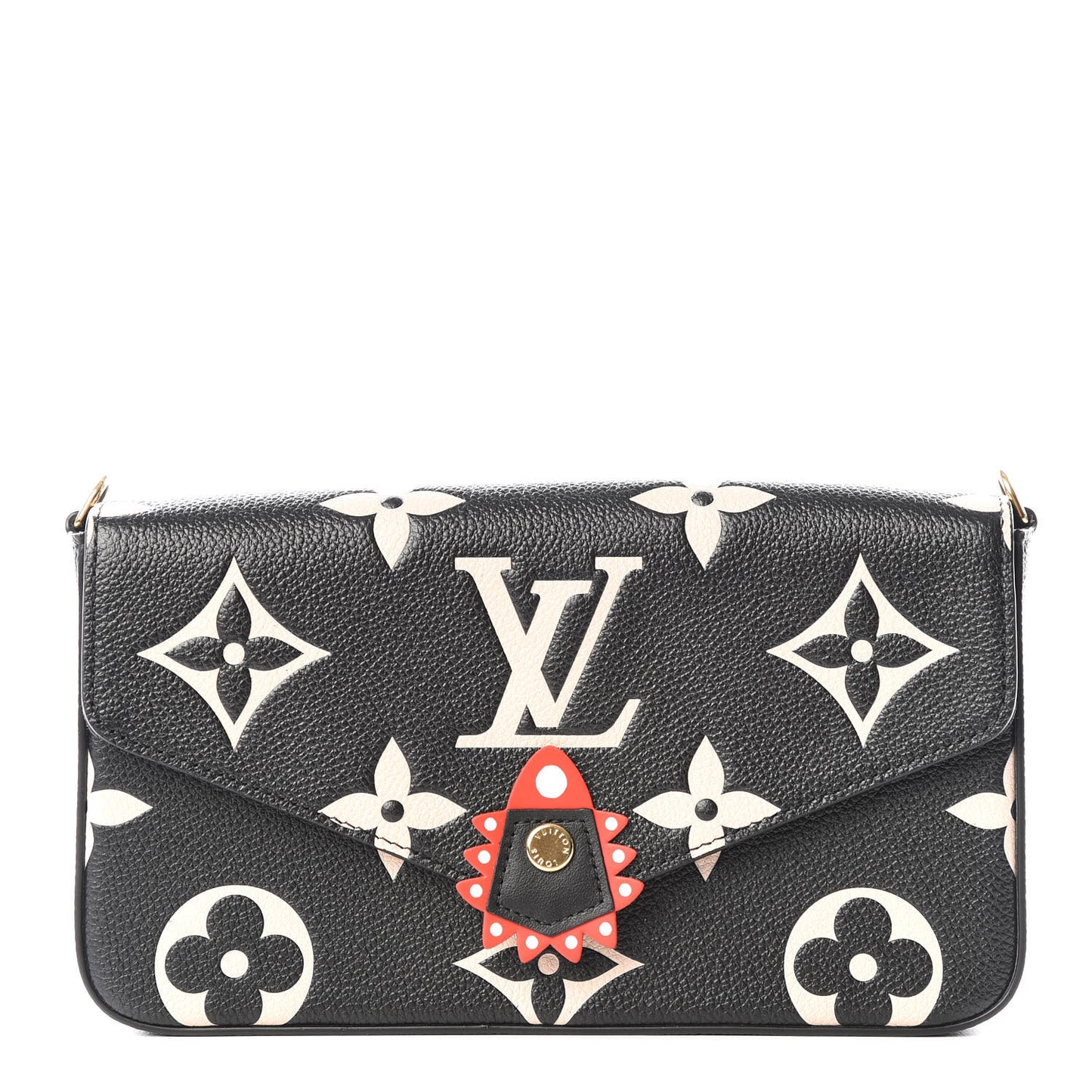 Empreinte Monogram Giant Crafty Pochette Felicie Black Creme