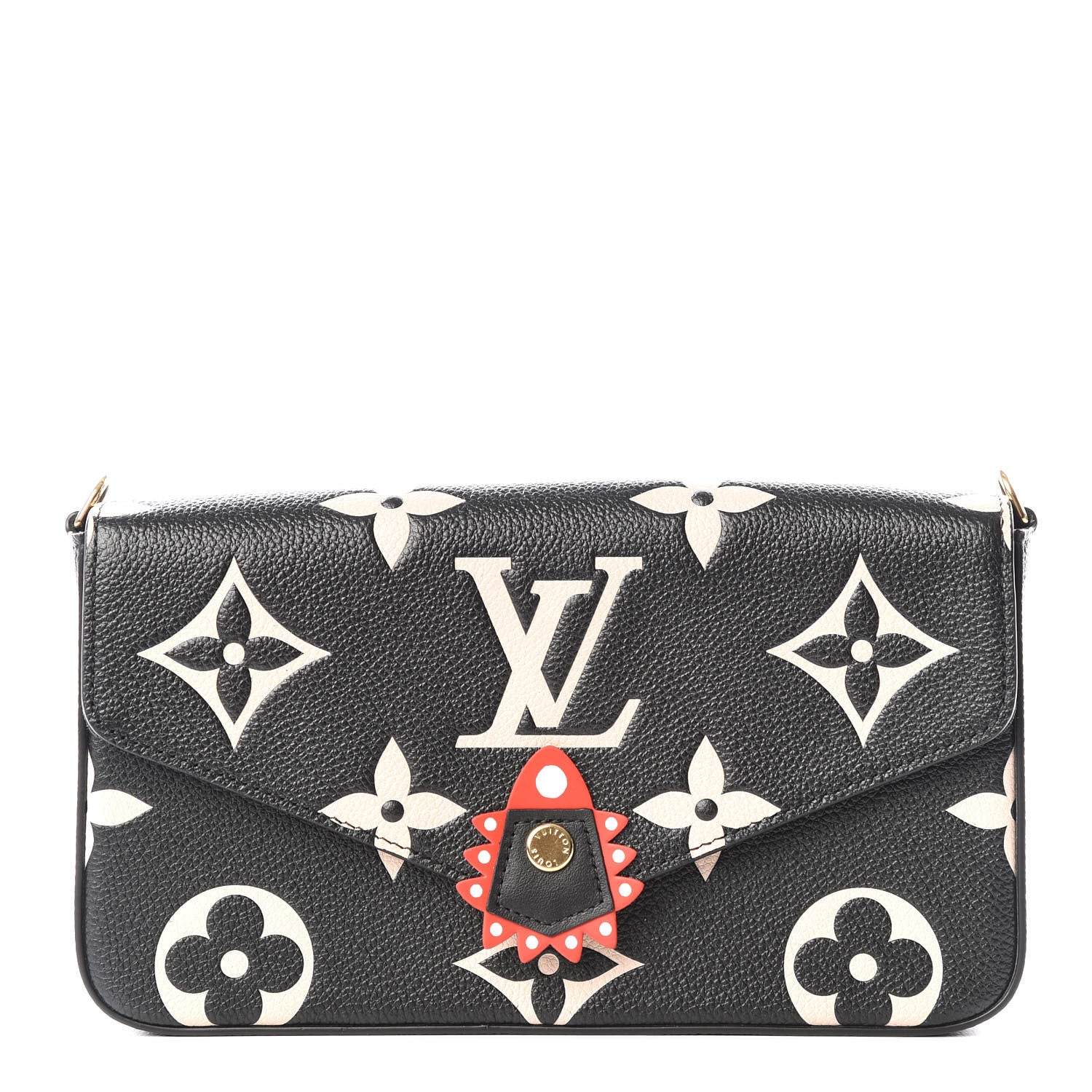 Louis Vuitton Empreinte Monogram Giant Crafty Pochette Felicie Black Creme 1 of 9