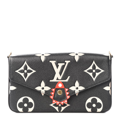 Louis Vuitton Empreinte Monogram Giant Crafty Pochette Felicie Black Creme 1 of 9