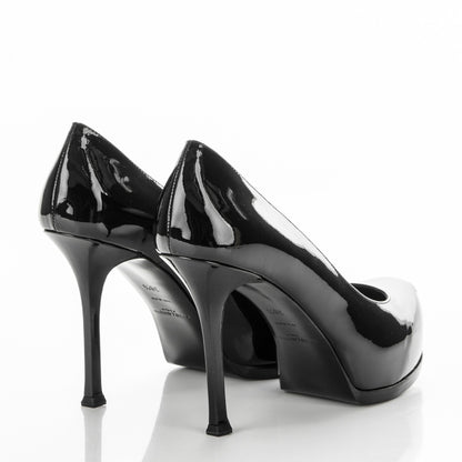 Saint Laurent Vitello Vernice Tribtoo 80 Pumps 38.5 Black 4 of 8