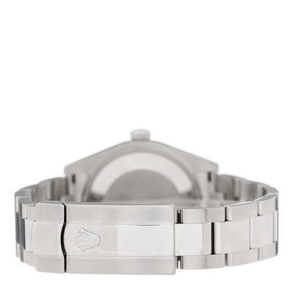 Rolex Stainless Steel 18K White Gold Diamond 31mm Oyster Perpetual Datejust Watch Blue 178274 3 of 4