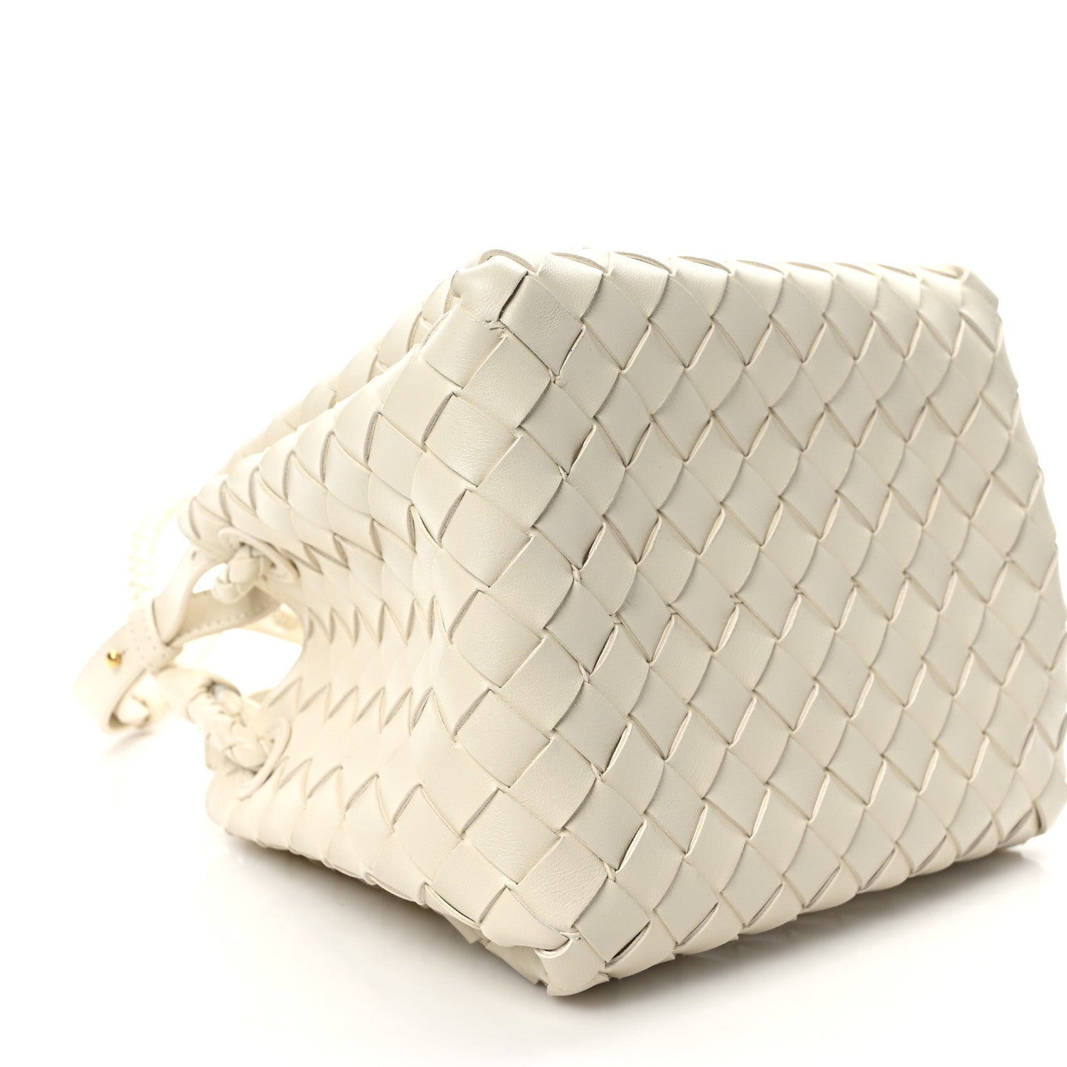 Bottega Veneta Nappa Intrecciato Small Parachute Shoulder Bag Sea Salt 7 of 8