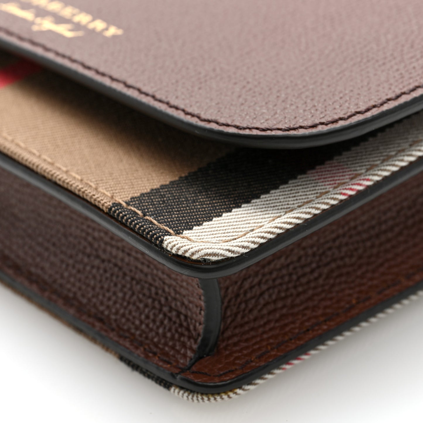 Derby Calfskin House Check Hampshire Crossbody Tan