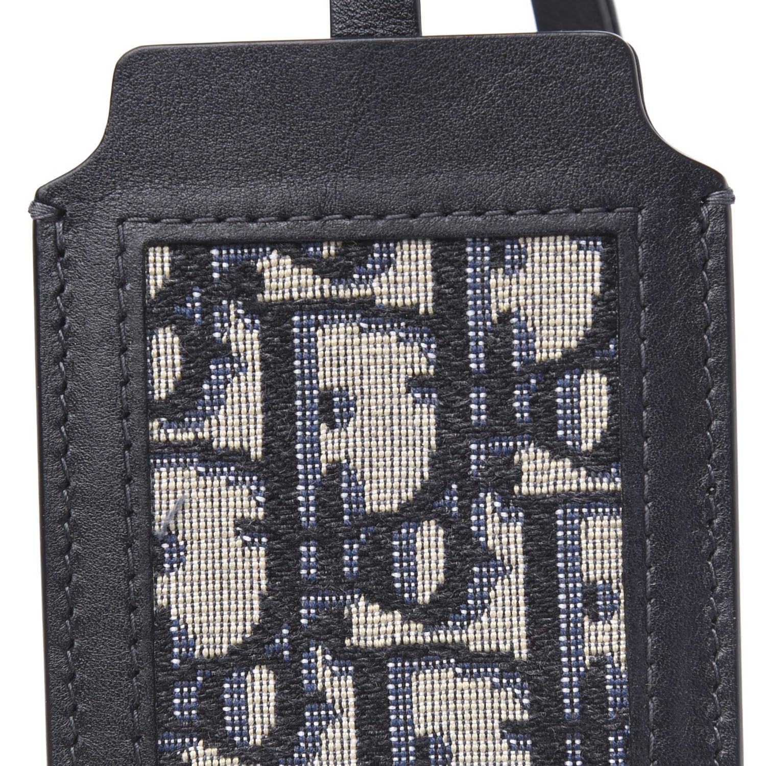 Christian Dior Oblique Luggage Tag Navy Blue 3 of 3