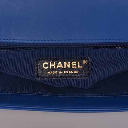 Chanel Lambskin Quilted New Medium Boy Flap Blue 6 of 7