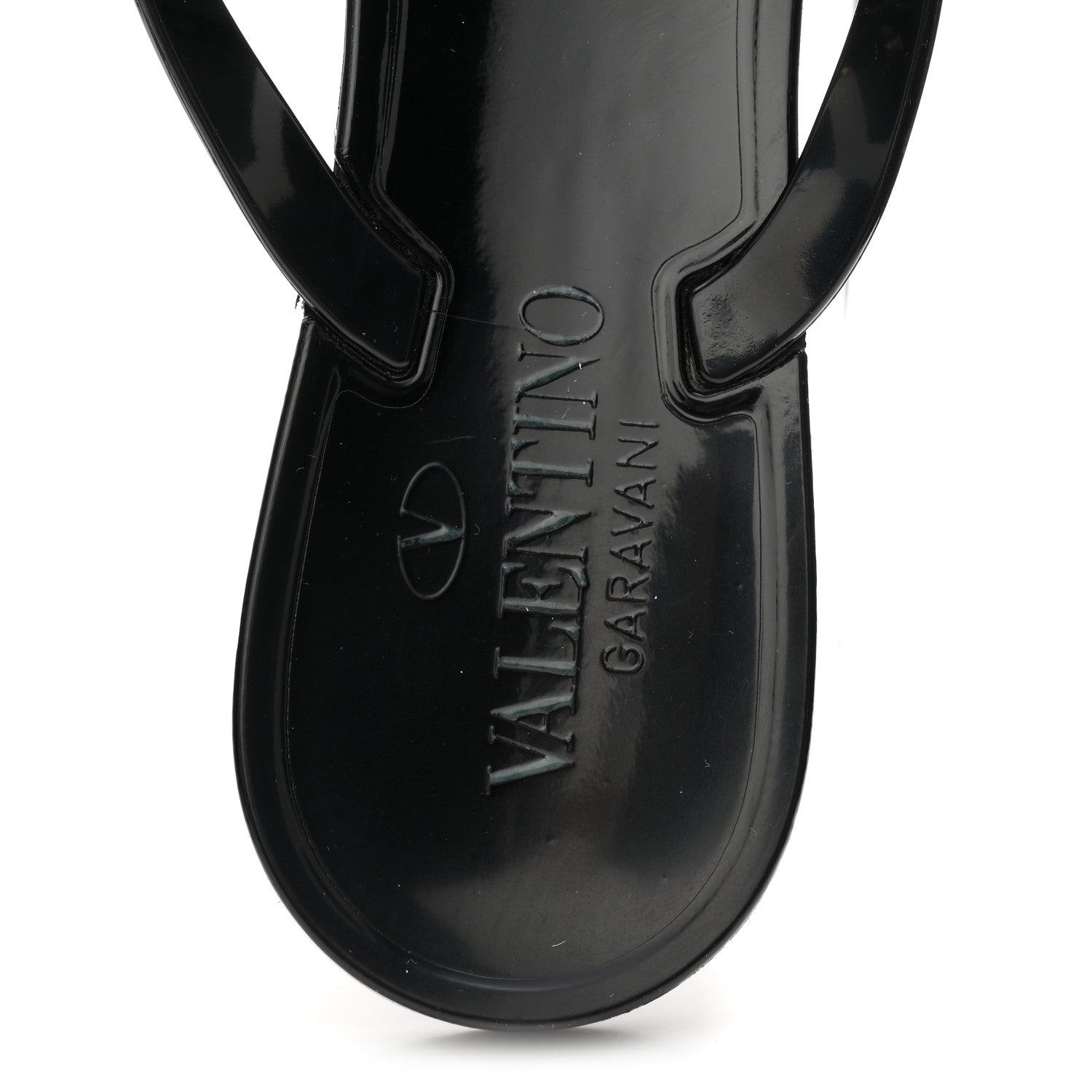 Valentino Garavani PVC Jelly Rockstud Bow Thong Sandals 38 Black 8 of 9