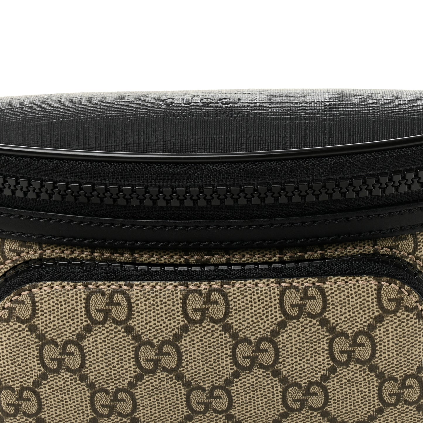 GG Supreme Monogram Belt Bag Black