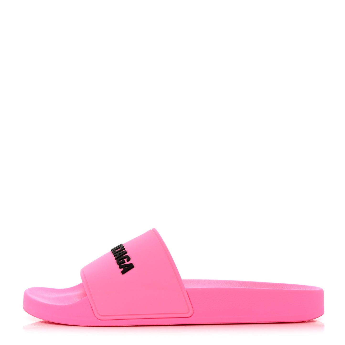Rubber Womens Logo Pool Slide Sandals 39 Fluo Pink Black
