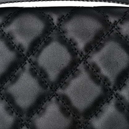 Chanel Calfskin Quilted Double Stitch Hamptons Clutch with Chain Black 10 of 13