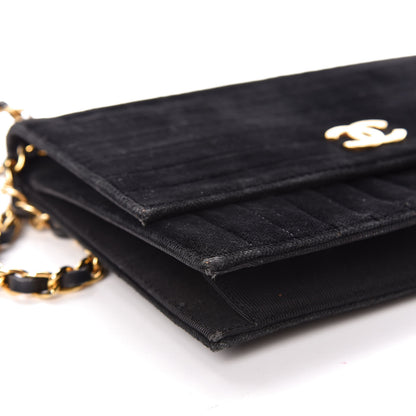 Chanel Velvet Vertical Horizontal Quilt Single Flap Black 6 of 14