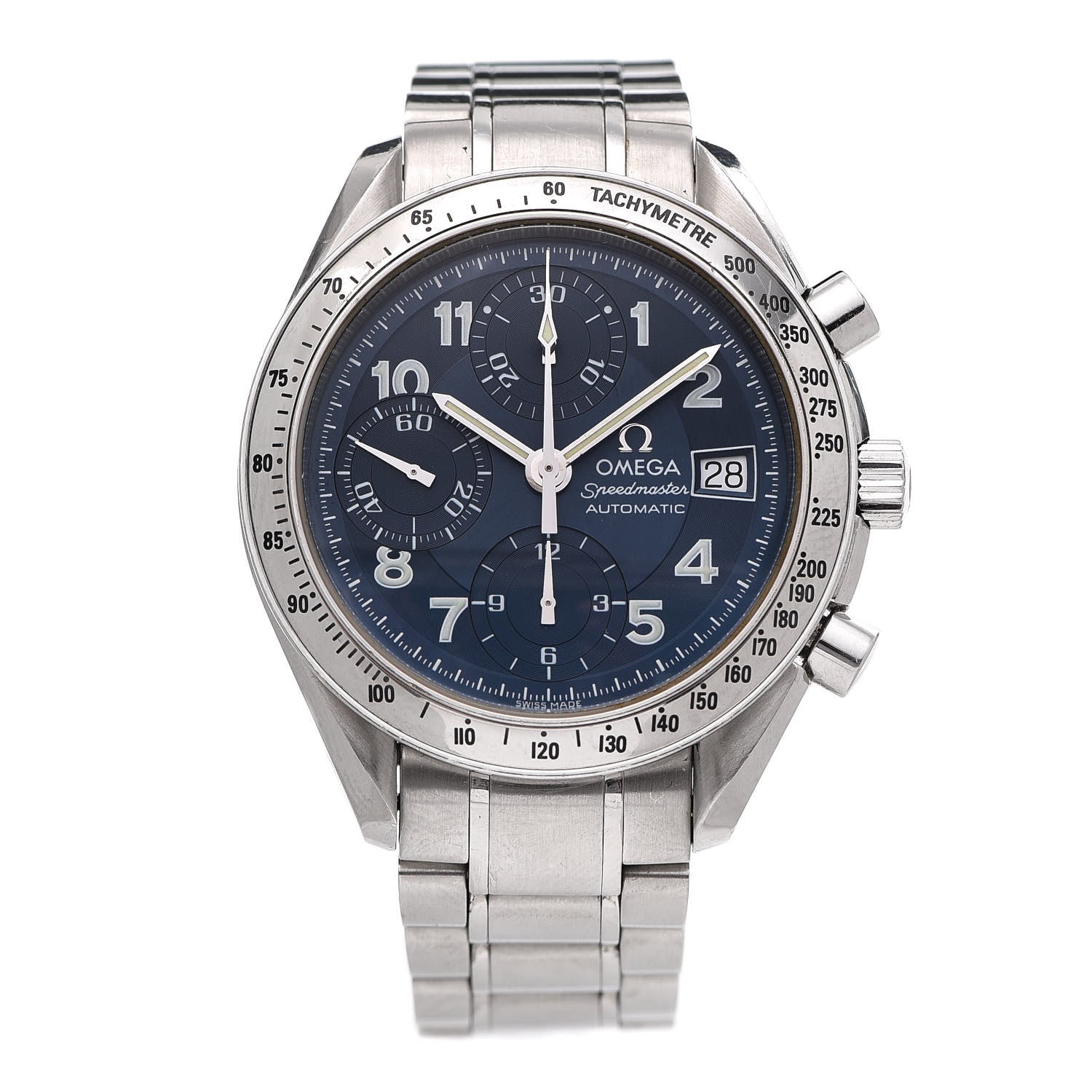 Omega Stainless Steel 39mm Speedmaster Chronograph Automatic Watch Blue 3513.82.00 1 of 5
