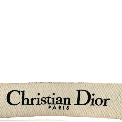 Christian Dior Canvas Embroidered Shoulder Strap Black White 3 of 5