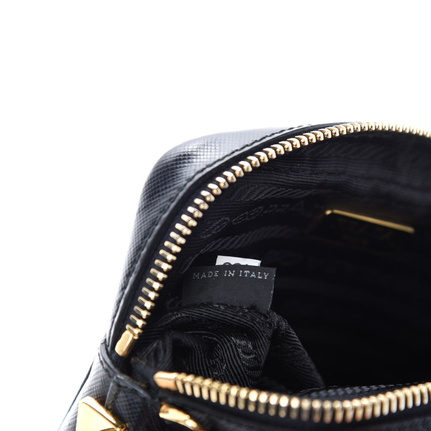 Saffiano Lux Mini Top Handle Crossbody Bag Black