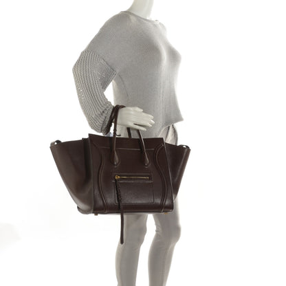 Celine Shiny Grained Calfskin Medium Phantom Luggage Brown 4 of 7