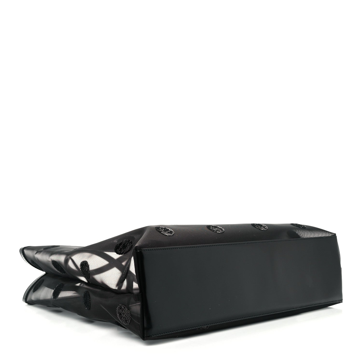 Prada Mesh Sequin Polka-Dot Tote Bag Black 4 of 12