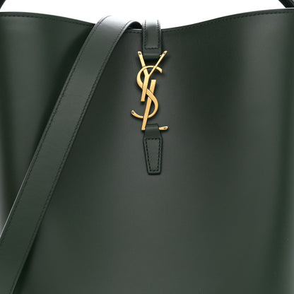 Saint Laurent Shiny Calfskin Le 37 Bucket Bag Vert Fonce 9 of 12