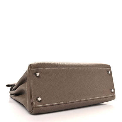 Hermes Togo Kelly Retourne 32 Etoupe 4 of 13