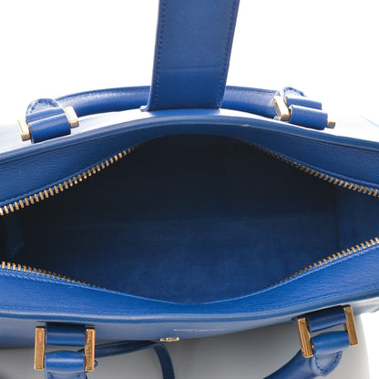 Saint Laurent Calfskin Small Monogram Cabas Blue Majorelle 5 of 7