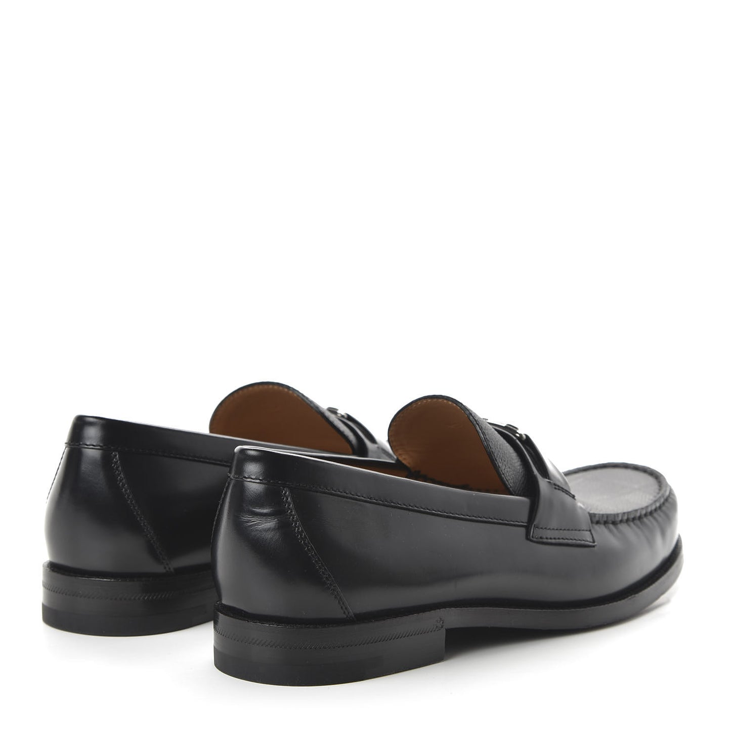 Glazed Calfskin Damier Graphite Major Loafer 7.5 Black