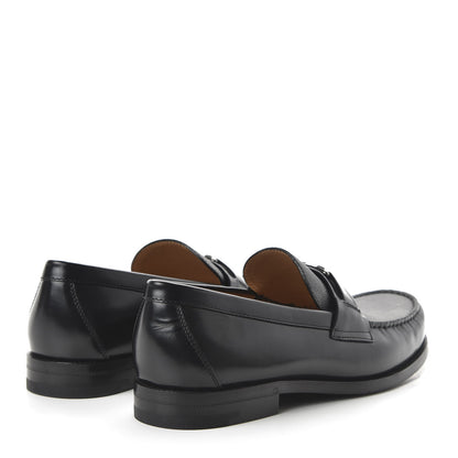 Louis Vuitton Glazed Calfskin Damier Graphite Major Loafer 7.5 Black 4 of 8