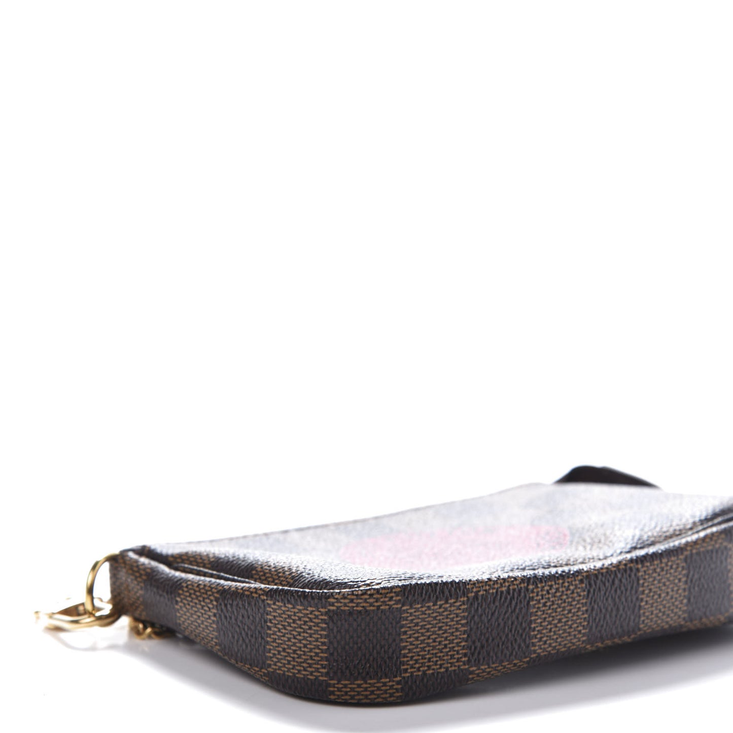 Damier Ebene Complice Trunks and Bags Mini Pochette Accessories Red