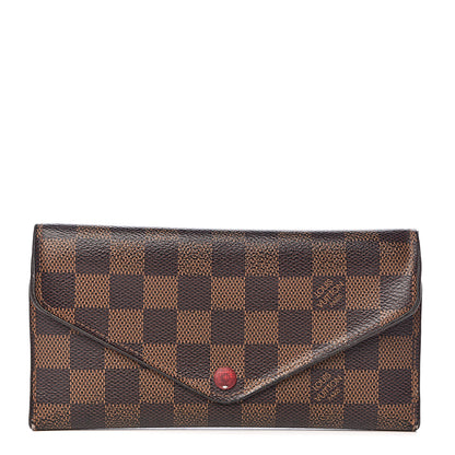 Louis Vuitton Damier Ebene Josephine Wallet Red 1 of 13